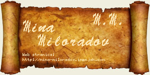 Mina Miloradov vizit kartica